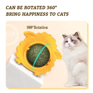 Pelota de juguete para gatos de nuevo diseño personalizado, dientes molares limpios, planta natural, juguete para mascotas para calmarse, Gato feliz, juguete para lamer, hierba gatera, pellizco para gatos