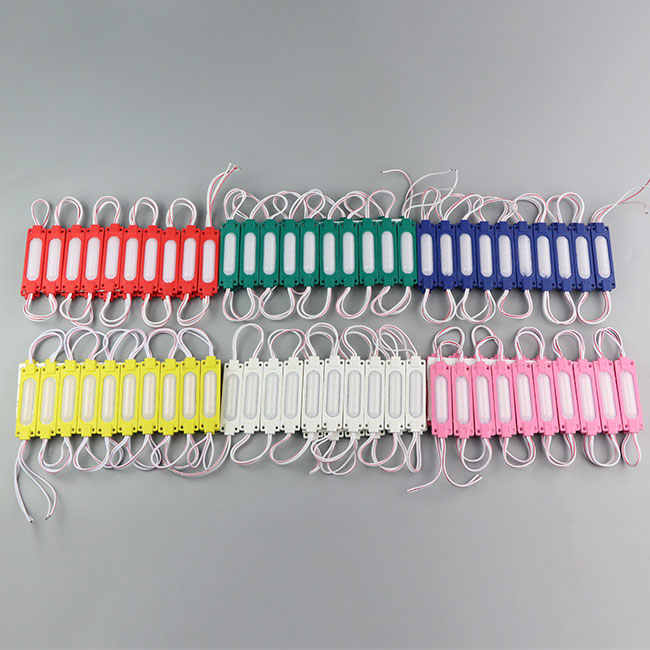 2W Cob özel modül enjeksiyon Lens ışık 12 Volt 24V su geçirmez modülleri Led tabela için