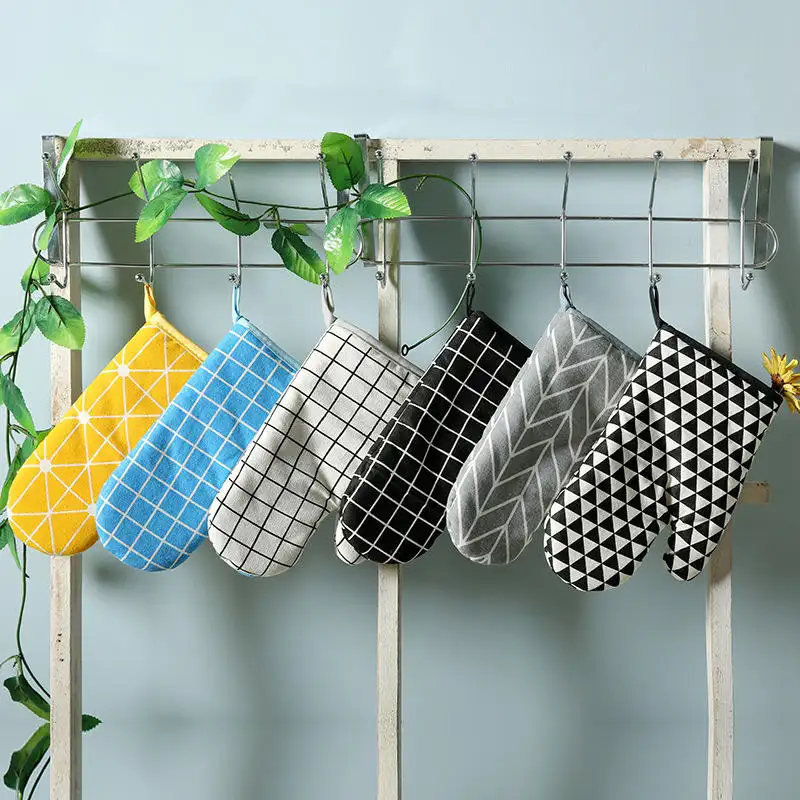 Profession elle Mikrowellen-Textilien hitze beständige Baumwoll handschuhe für die Küche