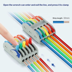 בלוק מסוף 2 עמ '4p 5p 12p 24p קומפקטי releasable דחף מהיר חוט מחבר חוט מחברים חוט ההתקנה במסלול ההתקנה