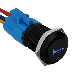 Interruttore in plastica da 19mm 24mm 12V 3/4 \ "foro di montaggio 1NO 1NC SPDT per altoparlante momentaneo clacson interruttore a pulsante IP65 elettronico - Product Image 1