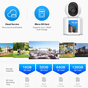 Cámara doméstica inteligente inalámbrica bidireccional videollamada pantalla LCD WiFi cámara de seguridad con seguimiento humano AI - Product Image 6
