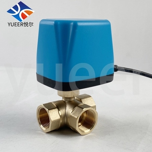 DN15 DN20 3路双线一控电动球阀DC9-24V AC110V- 220V黄铜电动控制执行器球阀 - Product Image 4