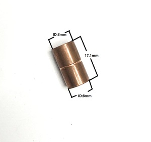 5/16&quot; ID <strong>8mm</strong> Copper Socket <strong>Coupling</strong> With Rolled Stop CXC Copper Socket for Refrigeration - Product Image 2