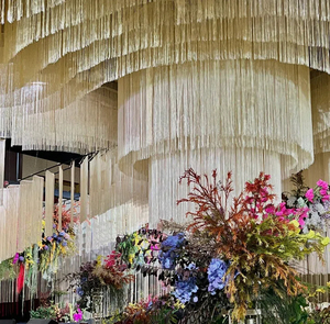 Sang Trọng Tùy Chỉnh Xách Tay Có Thể Gập Lại Tua Rìa Rèm Cửa Nội Thất Thiết Lập Đảng Nhiếp Ảnh Vòm Đám Cưới Backdrop Cho Đám Cưới Các Sự Kiện - Product Image 4