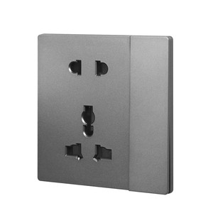 Honyar OEM Ultra-thin Flat PC Plate 1 Gang 5 Pin <strong>Multi</strong> <strong>Functional</strong> 10A Wall <strong>Socket</strong> <strong>with</strong> <strong>Switch</strong> - Product Image 3