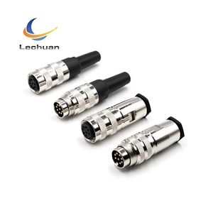 LECHUAN cflanş bağlayıcı M16 5Pin 7P IP67 dairesel soket yuvası kadın düz lehim Hex PCB ön Panel konektörü - Product Image 3