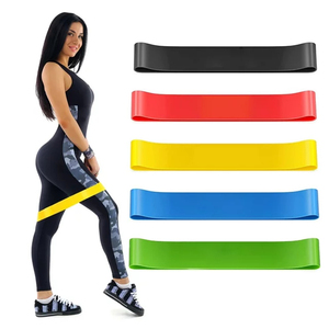 FitFirst <strong>Elastic</strong> TPE Mini <strong>Loop</strong> Resistance <strong>Exercise</strong> Bands Set for Workout - Product Image 1