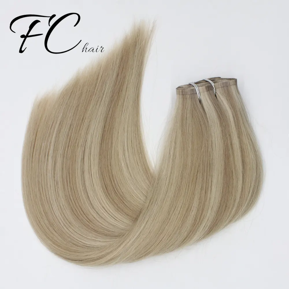 2022 Fangcun double drawn seamless clip in 100% remy human hair full end virgin cuticle aligned top factory supplier export