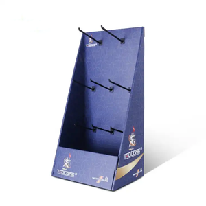 POP Custom Corrugated Cardboard Counter <strong>Display</strong> Unit POP Paper Peg <strong>Hooks</strong> <strong>Table</strong> <strong>Top</strong> <strong>Display</strong> - Product Image 1