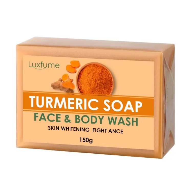 Luxfume, оптовая продажа, мыло из куркумы ручной работы, органическое мыло из куркумы для отбеливания кожи