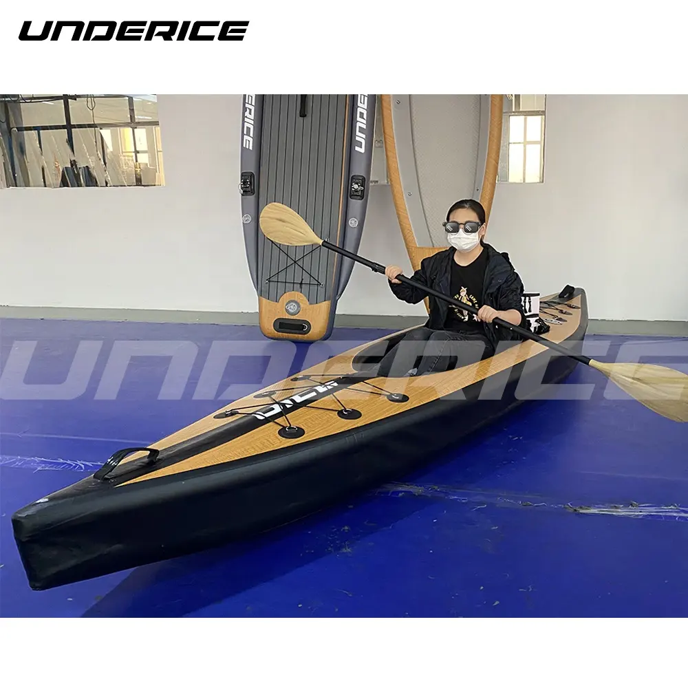 UICE新デザインペダルドライブタンデム座るトップカヤックエアボート釣りカヤックPVCインフレータブルカヤック工場卸売価格