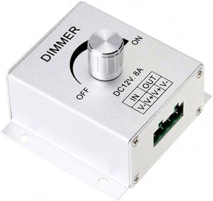 Knob <strong>Dimmers</strong> 12-24V 30A High Power <strong>LED</strong> Strip Light <strong>PWM</strong> Dimming <strong>Controller</strong> Steel Case 12V 24V 36V 48V rotating rotary <strong>LED</strong> <strong>Dimmer</strong> - Product Image 4