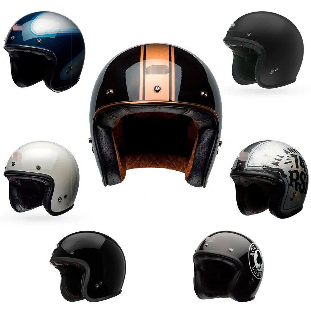 Casco de motocicleta personalizado, protector de fibra de carbono, cara abierta, para Scooter