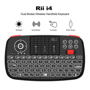 Mini teclado inalámbrico portátil Rii I4 Con Teclado retroiluminado QWERTY Touchpad para Apple iOS Android Window - Product Image 6