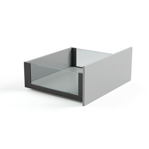 Garis Mini Box Systeem Zijplaat 13Mm Slanke Doos Zacht Dicht Verborgen Lade Glijbaan Met Transparante Glazen - Product Image 1