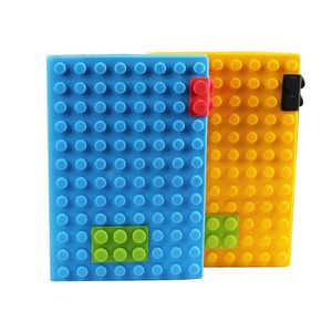 Cuaderno con diseño de bloques coloridos personalizados, tamaño A6, diario de silicona, papelería, con 100 hojas de páginas internas - Product Image 6
