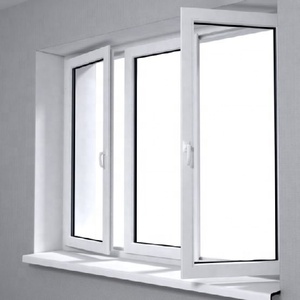Niedriger Preis PVC Flügel fenster profil mit Griff für Wohnhäuser Export produkt