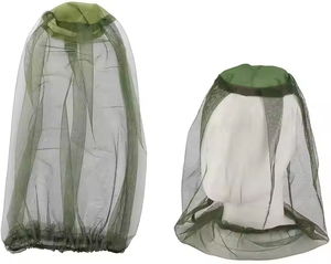 Llegada Seguro Viaje Camping Gorra de malla Midge Mosquito Insecto Sombrero Insecto Malla Cabeza Red Cara Cabeza Protector Malla - Product Image 1