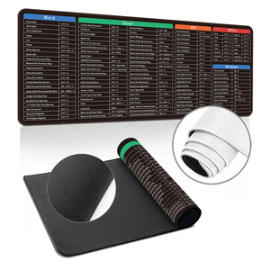 XL genişletilmiş büyük oyun Mousepad kaymaz dikişli kenar Excel kısayol tuşları hile levha PC ofis Mouse Pad - Product Image 1