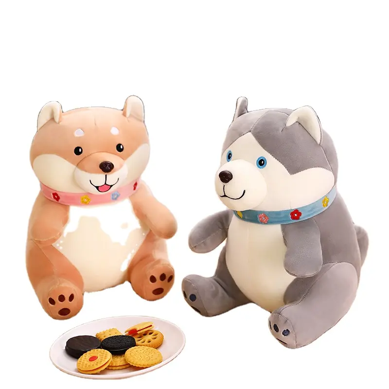 Beaucoup de types de chiens animaux jouets en peluche poupées assises décoration de la maison chiot mignon