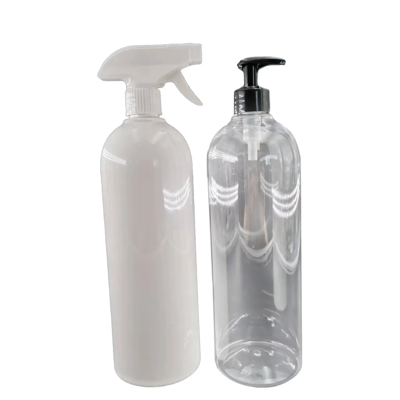 Cosmo garrafa de bomba transparente, garrafa de plástico para animais de estimação, 1000ml 1l, impressão de tela, pulverizador, cuidados pessoal, garrafa de sabão líquido de plástico