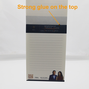 Custom Offwhite Hotel Notepad Logo and QR <strong>Code</strong> with Wide Ruled Notepad and Glued Paper Notepads