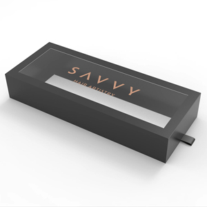 <strong>Custom</strong> Logo Printed Design Drawer Folding <strong>Boxes</strong> <strong>With</strong> Clear Lid Paper Packaging <strong>Boxes</strong> Transparent <strong>Window</strong> to <strong>Display</strong> For Wig - Product Image 1