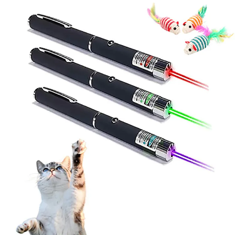 Wholesale Pet Cat Toys Products Purple Green Red Interactive Pet Cat Laser Pointer Toys Interactive for Cats