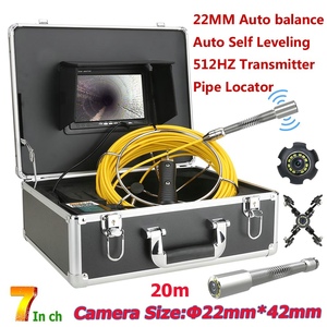 7&quot; Monitor Sewer Pipe Inspection Video Camera with Auto Balance Auto Self Leveling 512HZ Transmitter Pipe Locator <strong>Tube</strong> Camera - Product Image 6