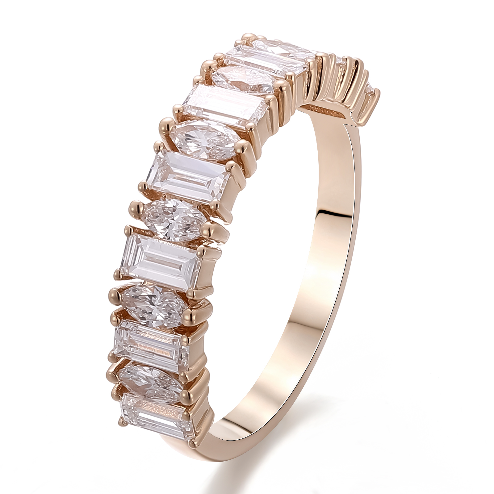 real solid 18K gold lab diamond ring