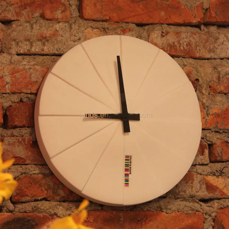 Prezzo a buon mercato personalizzato orologio da parete in porcellana bianca opaca arte design artigianale stile nordico orologio da parete