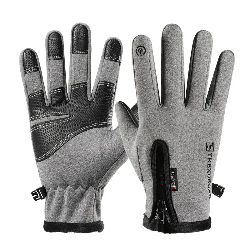 Cold-proof Ski Gloves Waterproof Winter Gloves Cycling Fluff Warm Gloves For Touchscreen Cold Weather Windproof Anti Slip