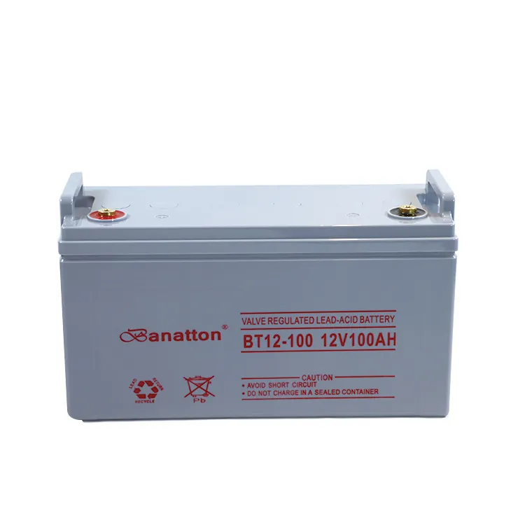 Bateria de armazenamento recarregável banatton, bateria de ciclo solar de longa duração, bateria de chumbo ácido 12v 100ah agm 12v100ah