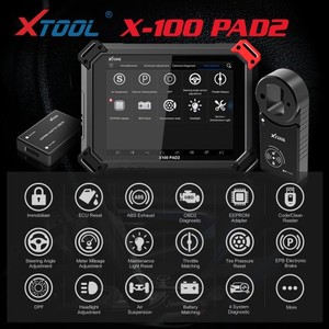 <strong>X100</strong> PAD2 Pro Automotive <strong>Key</strong> <strong>Programmer</strong> with KC100 Supports 4th and 5th IMMO and Special Functions Compatible with VW