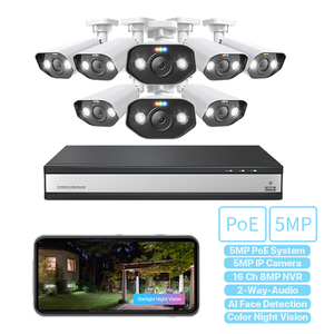 High Resolution <strong>Security</strong> 16 Channel CCTV Kit PoE Full HD CCTV <strong>Security</strong> <strong>System</strong> 5MP Human Detection CCTV <strong>System</strong> - Product Image 1