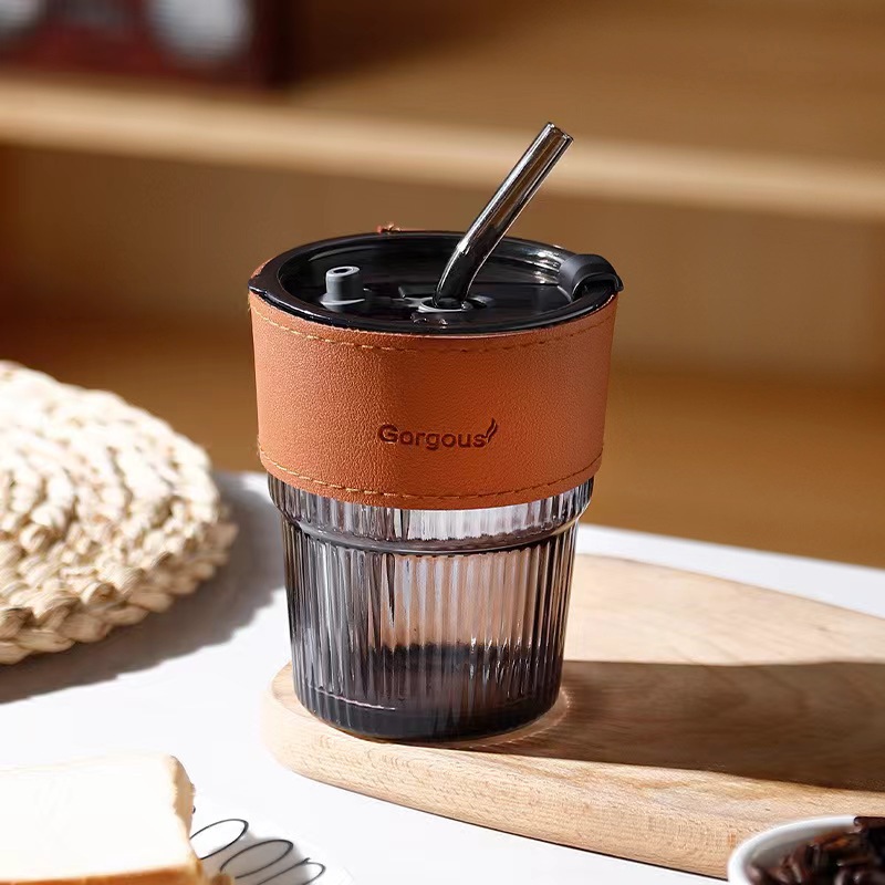 vertical bar soot + cup cover + lid + straw + color box