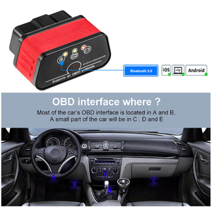 EBM OBD2 BluetoothスキャナーELM327コードリーダーディーゼル車用自動車ツールABS素材iOS Android互換性12-Mont - Product Image 6