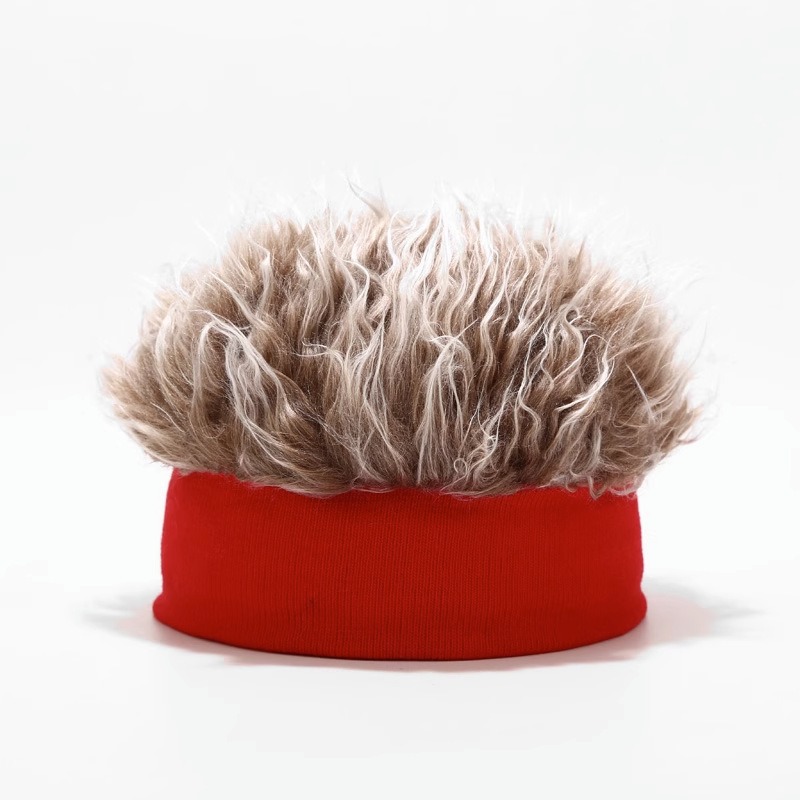 Knitted red brim wool