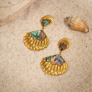 Không Thấm Nước Thép Không Gỉ Đại Dương Loạt Bông Tai Conch Vỏ Stud Bông Tai Với Paula Vỏ Đồ Trang Sức Ngọc Trai Cho Phụ Nữ Quà Tặng - Product Image 5