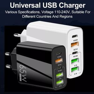Pd20w ชาร์จเร็ว65W แบบยูเอสบีส่งจากสหรัฐ/อียู/อังกฤษ + ที่ชาร์จแบบเร็วติดผนังชนิด C พอร์ต QC3.0 5พอร์ตสำหรับโทรศัพท์ /Huawei /Sumsang - Product Image 5