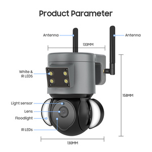 Auto Tracking PTZ Outdoor Audible Alarm Camera Wireless CCTV Camera LCLCTEK 4MP Tuya Smart 4G Security Camera - Product Image 2