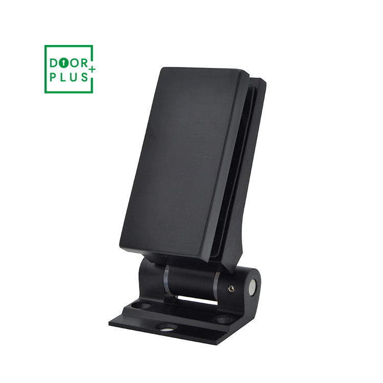 Doorplus European Matte Black Aluminum Hinges Office Frameless Swing Glass Door Pivot Hinge Wall To Glass Door Hinges