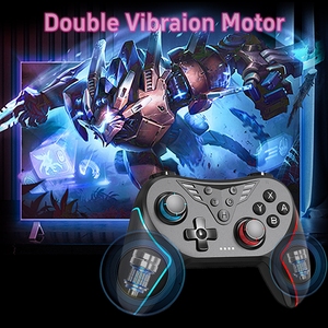Controller di gioco senza fili Joystick con effetto Hall Stick analogico a doppia vibrazione motori Turbo per Nintendo Switch Lite/OLED - Product Image 3