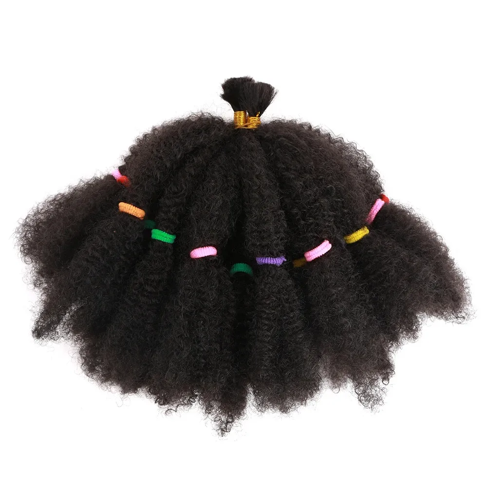Afro Twist Tranças Pré-estiramento Marley Cabelo Sintético Tranças Marley Extensões de cabelo para As Mulheres Kinky Bulk Curly Twist Tranças Cabelo