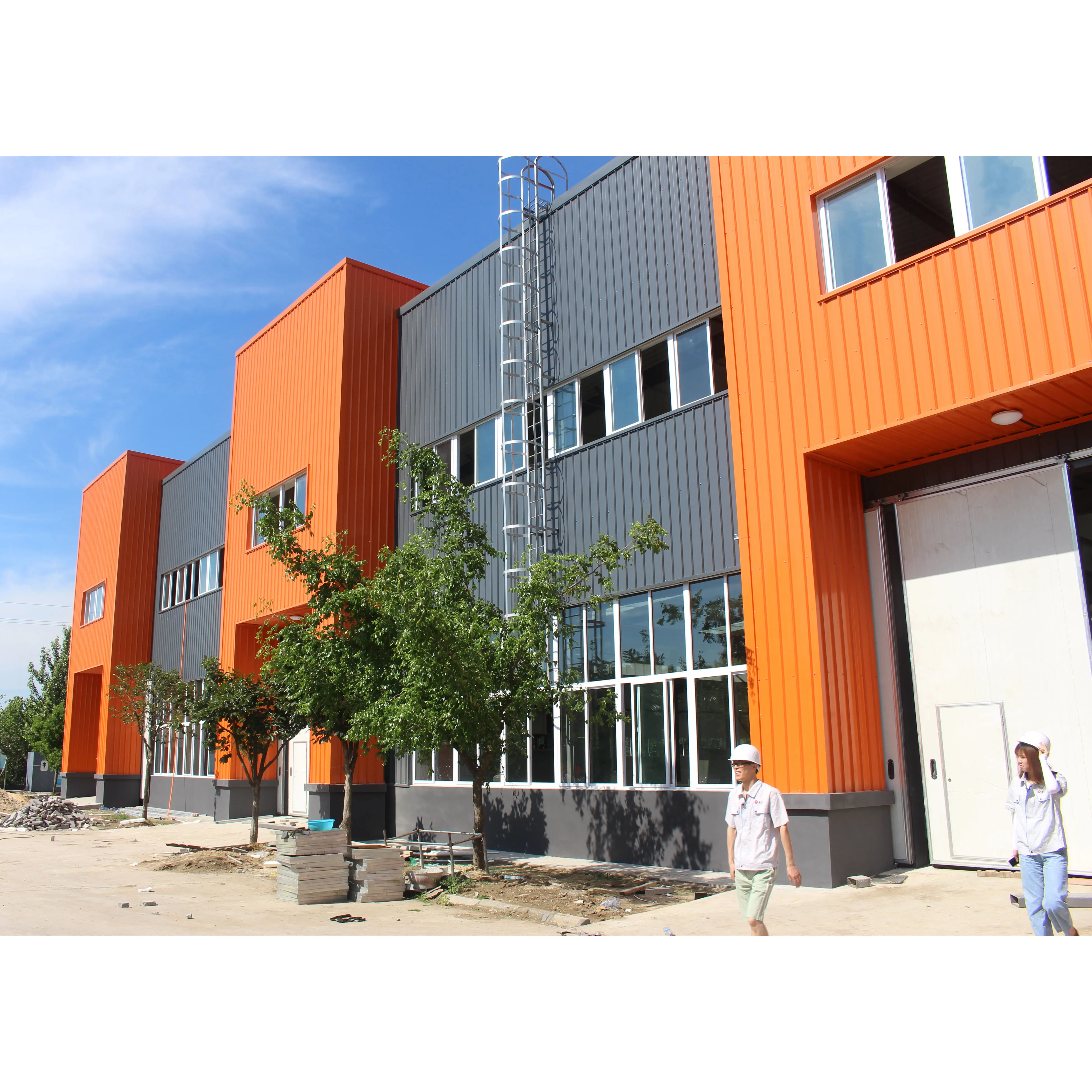 Bâtiment préfabriqué moderne à structure en acier Entrepôt préfabriqué/atelier/hangar d'avion/matériaux de construction de bureaux