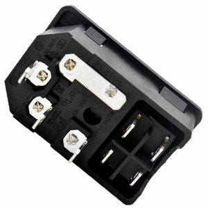 10A ช่องเสียบปลั๊กไฟ250V AC DB-14-F ปลั๊กไฟพร้อมสวิตช์โยกสีแดงและช่องใส่ฟิวส์3/4ขา KC IEC 320ช่อง C14เข้า - Product Image 3