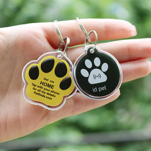 Stampa personalizzata NFC epossidica per cani Tag di controllo di accesso in Silicone Pet ID Tag con codice QR portachiavi HF prodotti di controllo di accesso in plastica - Product Image 2