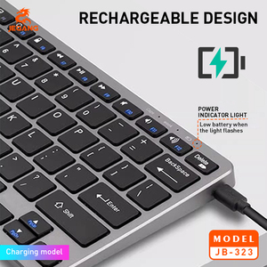 Jeqang Teclado de mesa óptico de modo dual 2,4G y BT tipo C de carga para ordenador portátil - Product Image 6