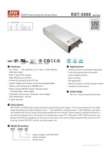 Fuente de alimentación programable de alta potencia de 24V, 36V y 48V, entrada de CA, salida de CC con función PFC, MEAN WELL, 2 uds., 2 uds. - Product Image 5